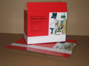 Shipping package for battery-powered drill 